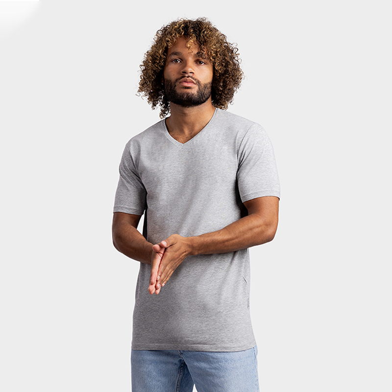 Lemon & Soda Fine Cotton Elastane V-neck T-shirt